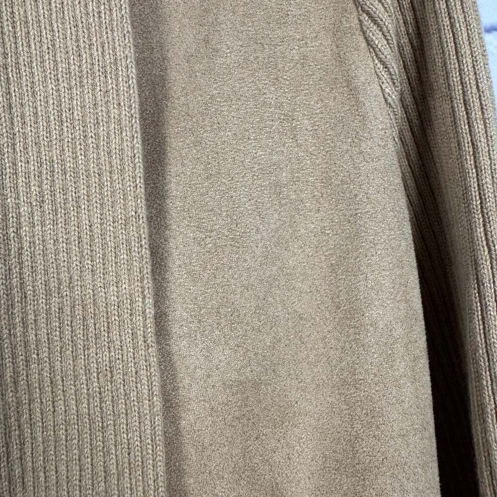 89th & Madison Long Sleeve Open-Front Duster Cardigan Sweater Tan Size PL - Picture 3 of 6